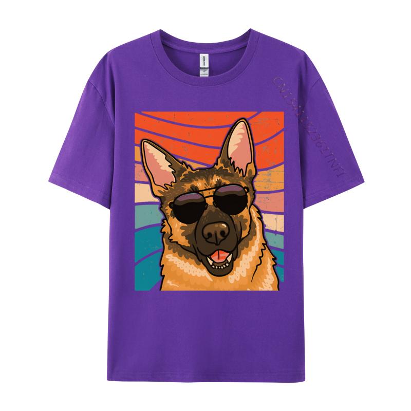 Mens Cotton Tshirt Retro German Shepherd T German Shepherd Tshirt loose Print Casual Comfortable Tshirt Top