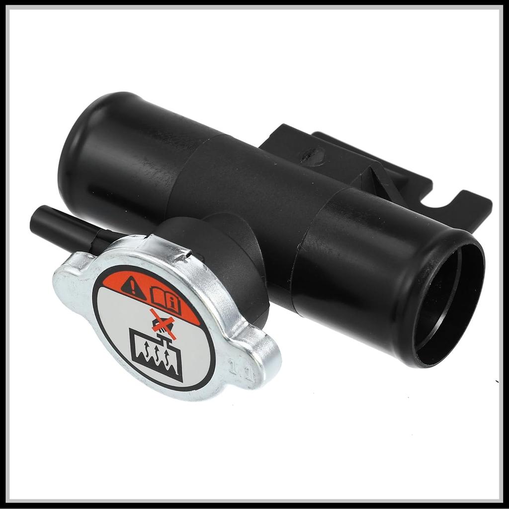 Engine Coolant Thermostat Housing Assembly Replacement for Mitsubishi Lancer 2008-2017 for Mitsubishi Outlander Sport 2011-2019, 1350A043 Metal Black