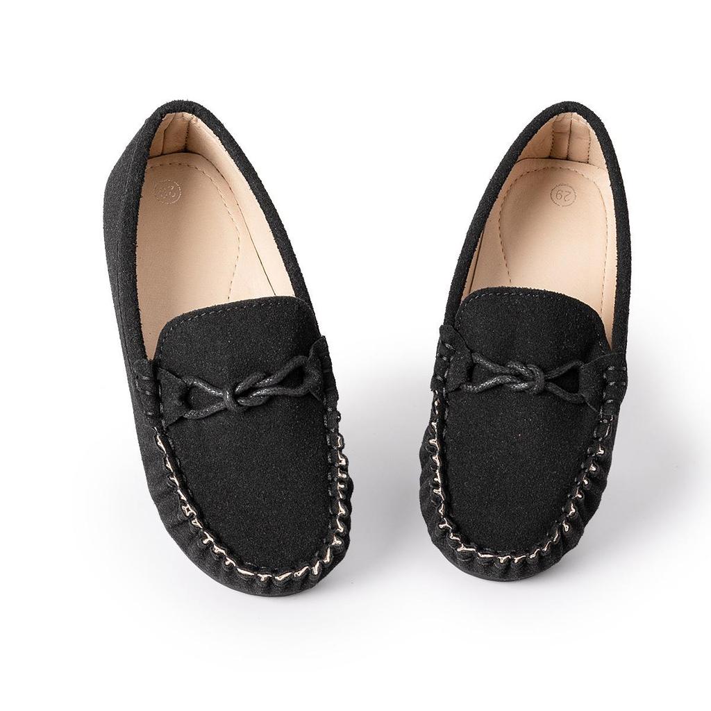 2025 Spring Kids' Suede Slip-on Loafers - Casual Style