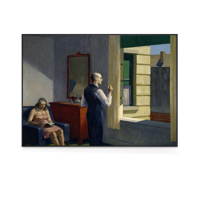 Edward Hopper Ünlü Soyut Tuval Tablo Posterler Baskılar Modern Duvar Sanatı Resim Oturma Odası İçin İç Mekan Ev Dekorasyonu Cuadros