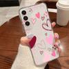 Pink Love Hearts Eye Case For Samsung Galaxy S26 Ultra S25 FE S24 S23 S22 A54 A15 A35 A55 A16 A36 A56 A17 A37 A57 5G Soft Cover