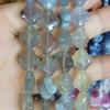 12mm Natural Agate Tiger Eye Four-Leaf Clover Faceted Beads for DIY Jewelry Making