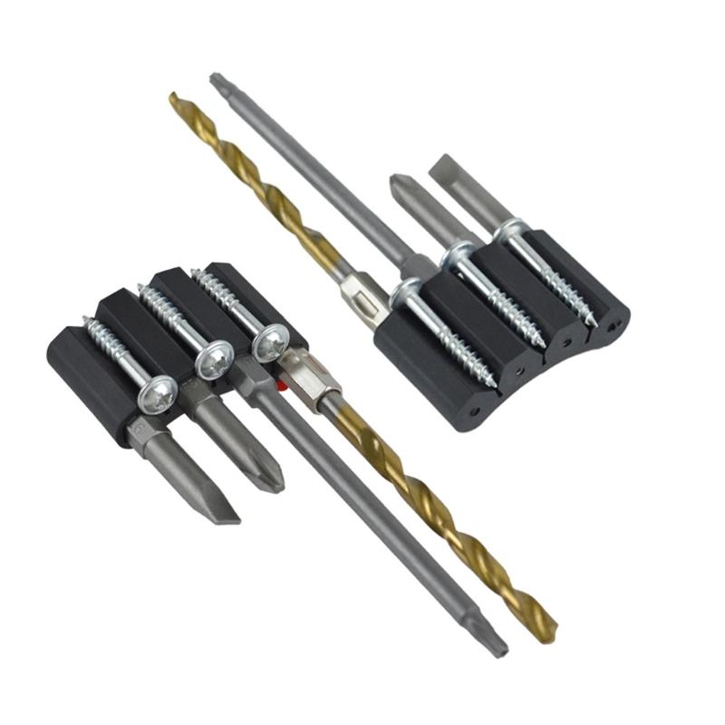Professional Magnetic Screwdriver Bit Holder 3 Hole Design Nonslip Rubber Grip Lightweight 12g For Electric/Manual Tool