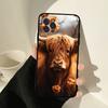 Lovely Animal Highland Cattle Phone Case For IPhone 16 15 14 13 12 Mini 11 Pro XS Max X XR SE 6 7 8 Plus Soft Silicone Cover