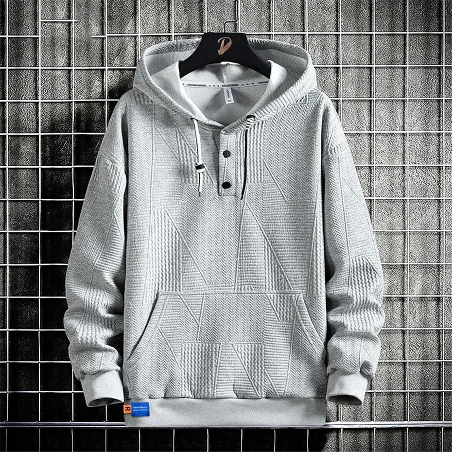 Men's Hooded Shirts Y2k Streetwear Spring Autumn Black Windproof Oversized Hoodies Male Plus Size 7XL Sports Men Sweatshirt