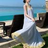 Seaside atmosphere long dress super fairy beach skirt women's summer Sanya seaside vacation dress suspender skirt