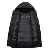 Parka caldă pentru bărbați de iarnă, groasă, ocazională, haine lungi, rezistente la vânt, jachete cu glugă pentru bărbați, îmbrăcăminte de îmbrăcăminte, parka solidă pentru bărbați, plus dimensiunea 8XL