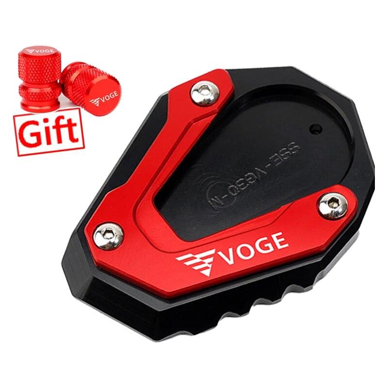 Motorcycle Accessories Side Stand Kickstand Enlarge Pad For Loncin Voge 300DS 300 AC RR R 300 DS Valve Caps 300RR 300R 300AC