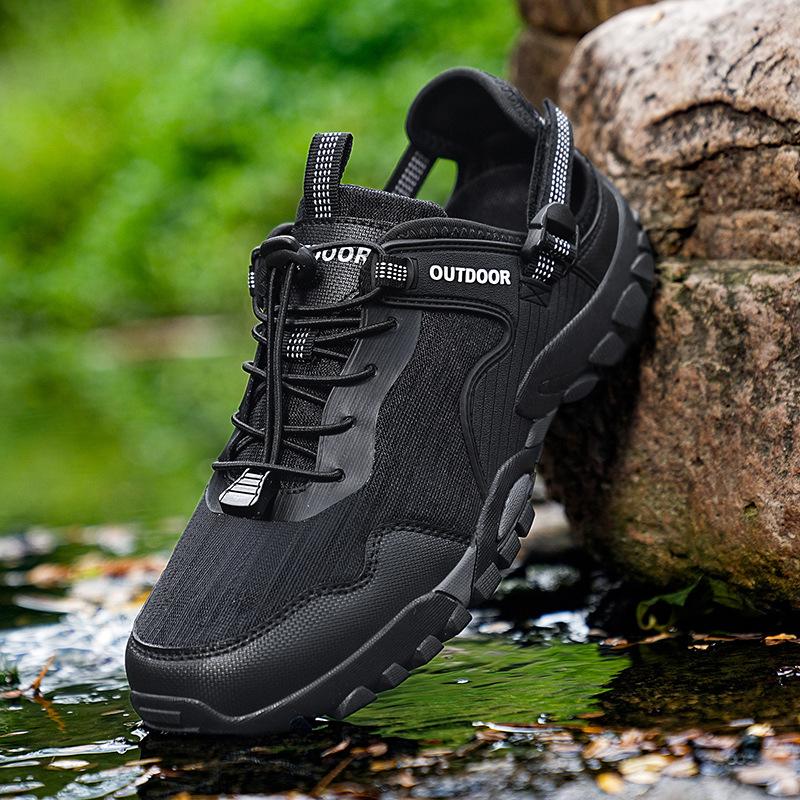 2025 Summer Large Size Men's Shoes New Outdoor Creek Hiking Shoes European and American Breathable Non-slip Wading Shoes Men