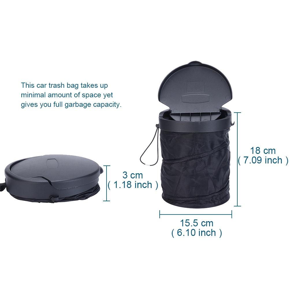 1pcs Collapsible Pop Up Trash Case, Auto Garbage Can Bin Waste Basket Dustbin for Car