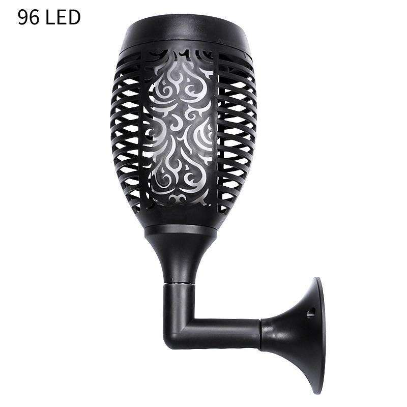 

Power Solar Wall Led Light Realistic Flame Effect Waterproof Outdoor Garden 96LED
