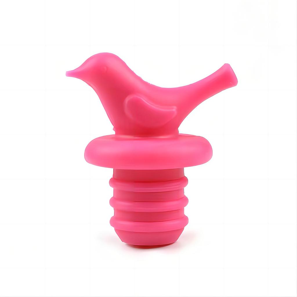 Bird Shaped Silicone Wine Bottle Stopper Reusable Airtight Seal Plug for Wine Bottles and Beverage Containers Kitchen Bar Accessories