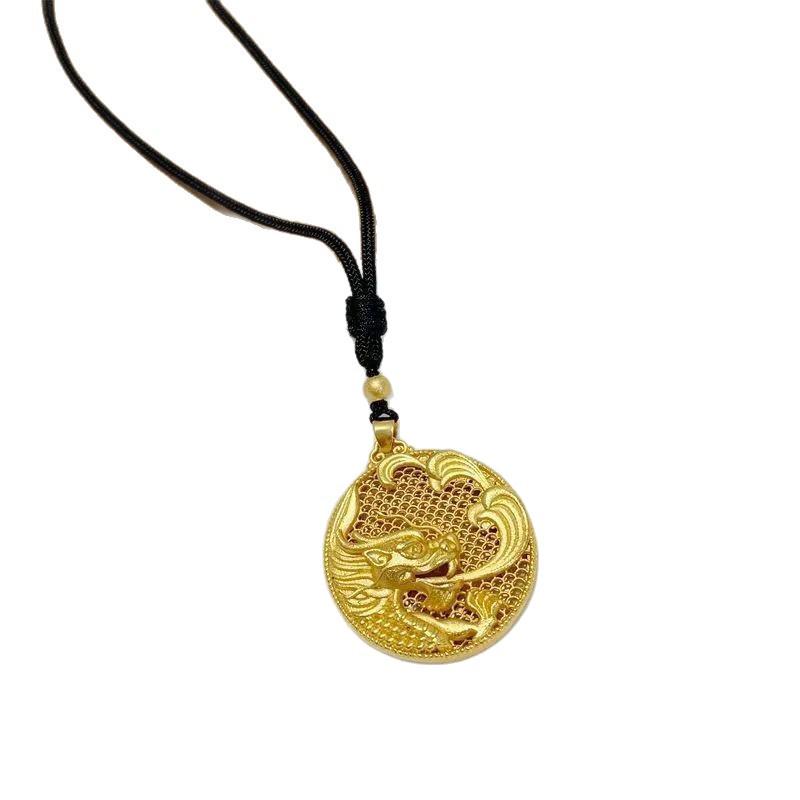 2026 High-End Unisex Drachen Goldlegierung Anhänger: Elegantes Geschenk