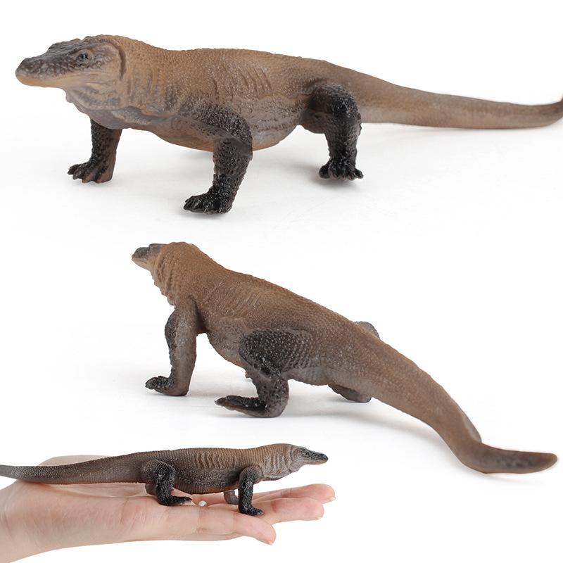 Simulated Wildlife Model Reptile Lizard Solid Static Komodo Dragon Plastic Ornament