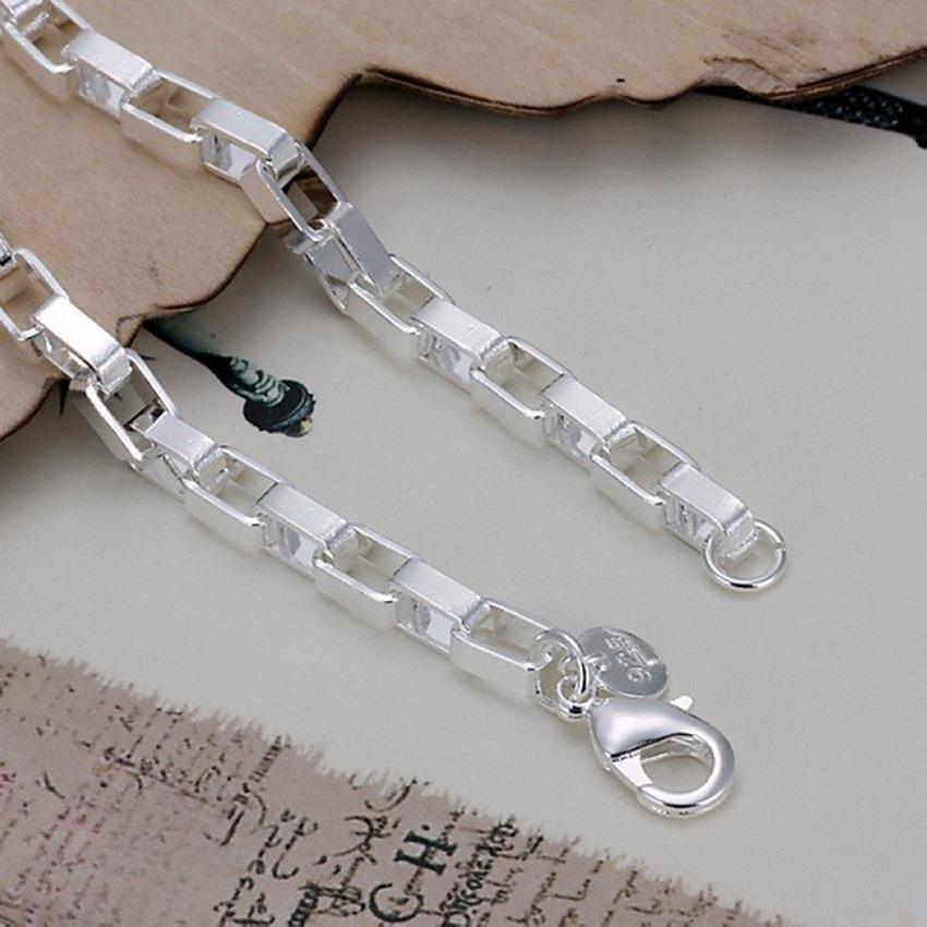 Fashion Color Silver Chain Bracelet Chain Link Women Lady Men Jewelry