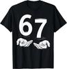 Lustiges Sechs Sieben 6 7 Meme Gen Alpha Slang 6 7 Hände T-Shirt unisex T-Shirt