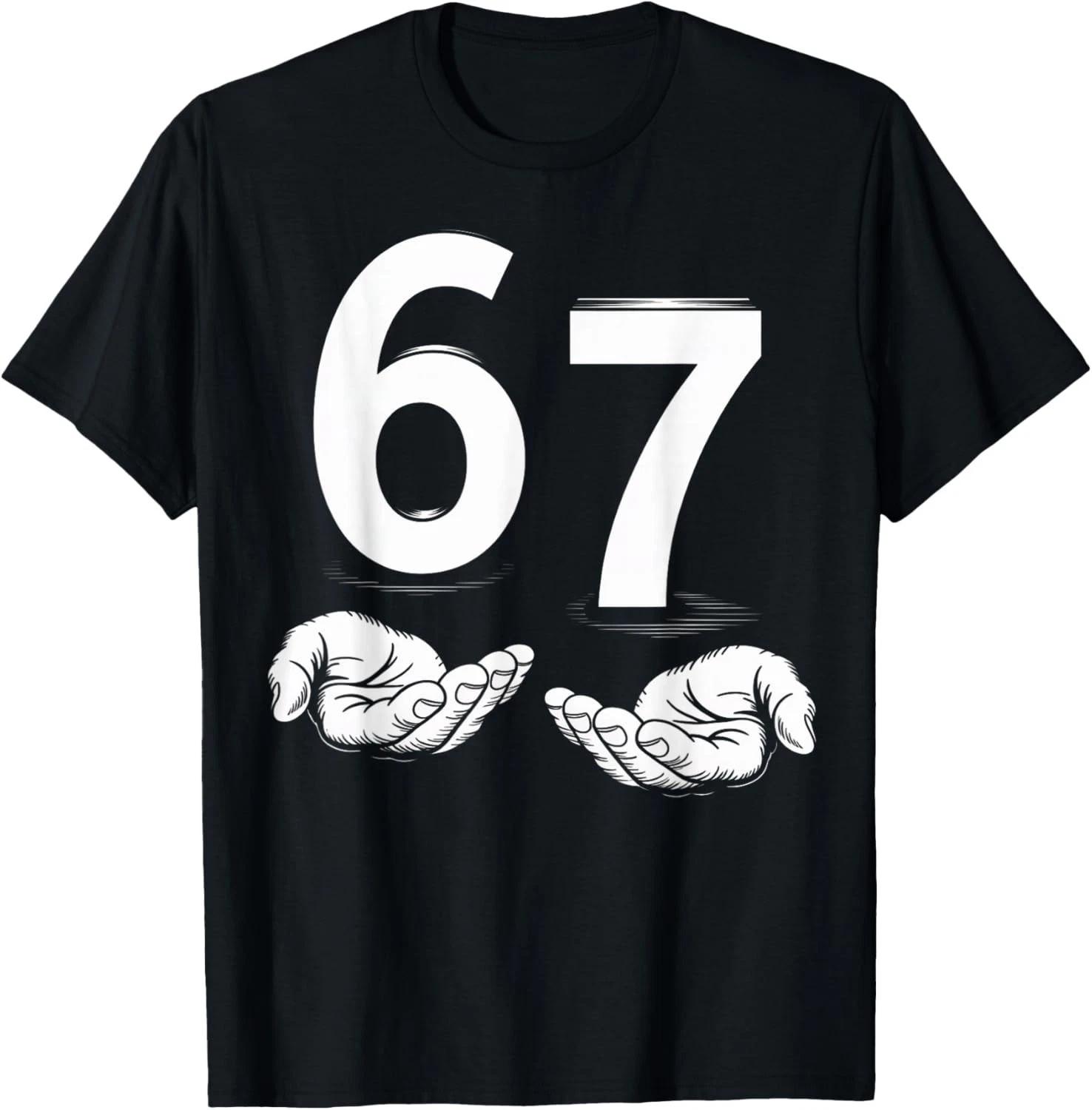 Funny Six Seven 6 7 Meme Gen Alpha Slang 6 7 Hands T-Shirt unisex T-Shirt 3XL