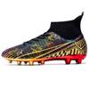 Large Size Gold-plated High-top Football Shoes, Spikes, Men's and Women's Student Football Shoes, Non-slip and Breathable Training Shoes