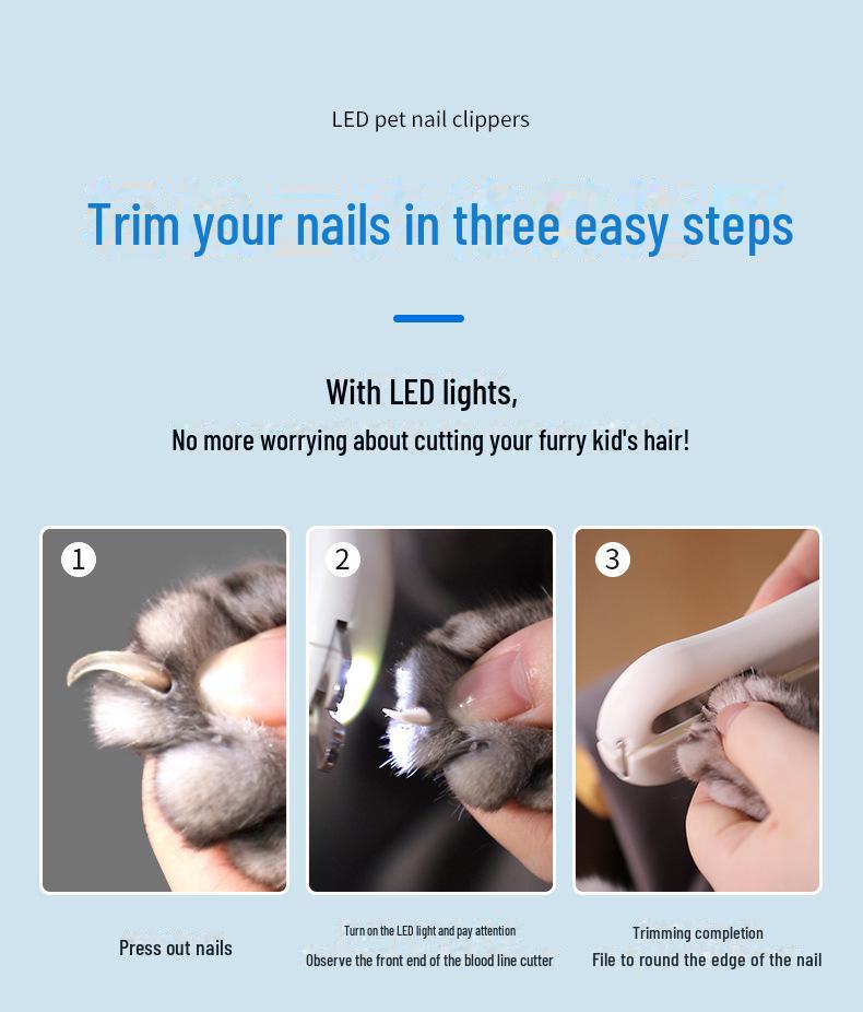 LED Haustiernagelschere für Hunde und Katzen