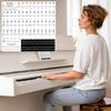 Piano Keyboard Stickers, Transparent Removable Piano Key Labels Stickers Notes Guide for 88/76/61/54/49 Keys Beginners and Kids Learning Piano