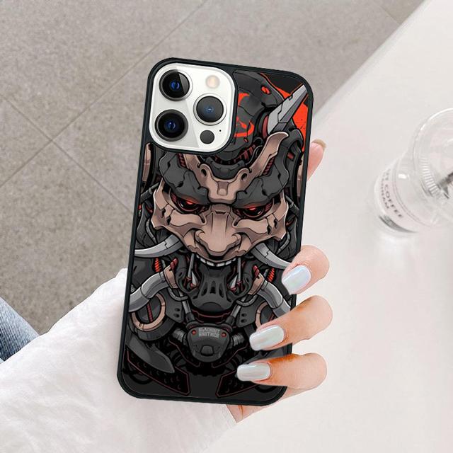 Japanese Hannya Mask Coque Shell For iPhone 17 Air 15 16 Pro Max 14 13 12 11 Pro Max Plus Phone Case Cover