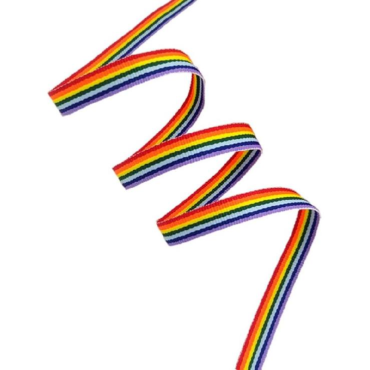 

50 Yards Rainbow Ribbon Grosgrain Ribbons for Gift Wrapping Jewelry Making DIY Crafts Party Favors (10mm) 10mm