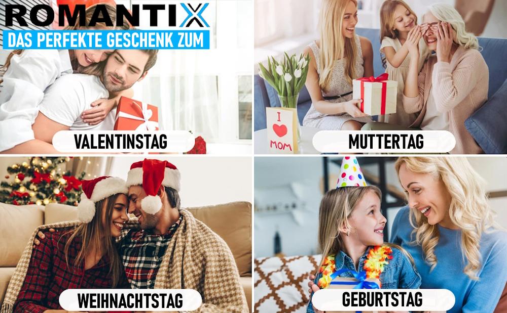 ROMANTIX Ewige Gold Rose im Glas Liebe Geschenk Valentinstag Muttertag LED Licht