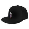 Fashion Puerto Rican Skull Flat Brim Sun Hat  Adjustable Denim Hat Unisexs Panama Hat