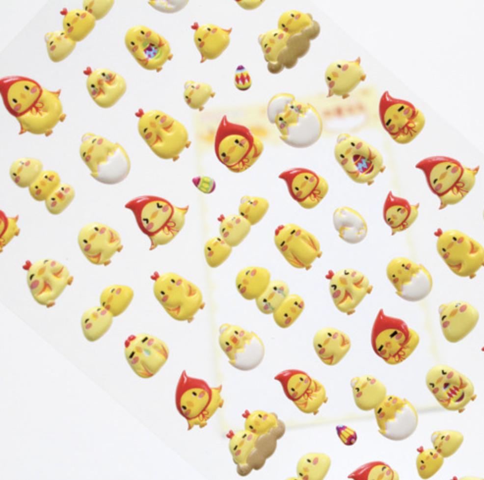 Petit Fancy Sevimli Hayvan Çıkartmaları (Her Biri 10 Adet) - 27 Seçenek (Üç Boyutlu/Kore/Dekorasyon/Kendin Yap Scrapbooking)