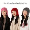 Warm And Soft Beanies Designed With Wig Feature And EarFlaps Perfect For Outdoor And Casual Use
