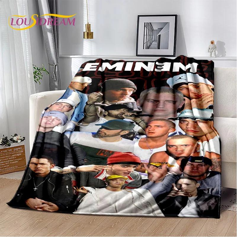 Rapper Eminem Tupac 2pac Hip-Hop Music Rap God Blanket,Soft Throw Blanket for Home Bedroom Bed Sofa Picnic Travel Cover Gift