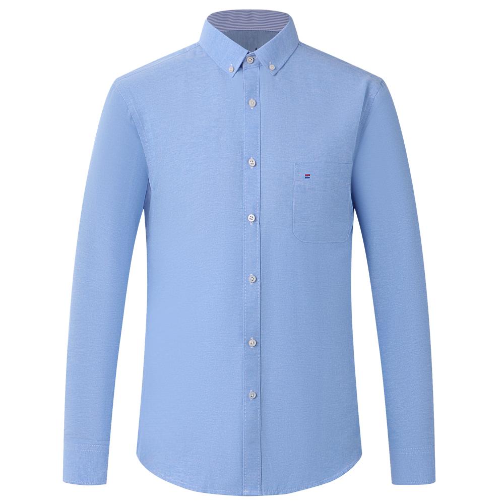 Men‘s Fashionable Cotton Blend Long Sleeve Oxford Shirt - Premium Quality Breathable, Button Up Design - Ideal for Business & Formal Events