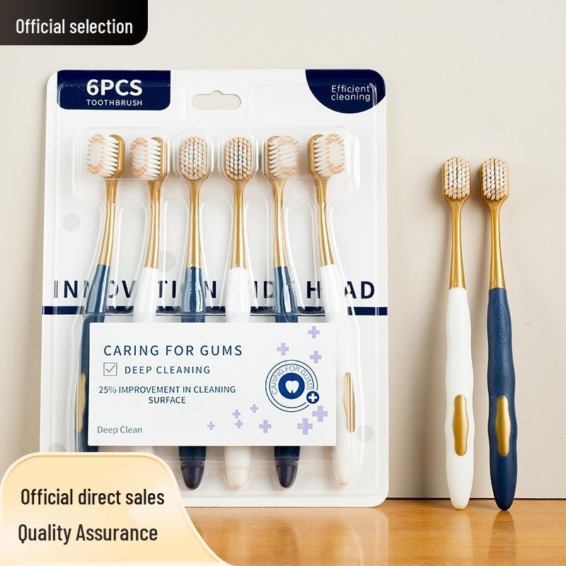 Sam's Club Advanced Zahnbürsten-Set für Erwachsene mit weichen Borsten - 6-teilig, breiter Kopf für Zahnfleischpflege.