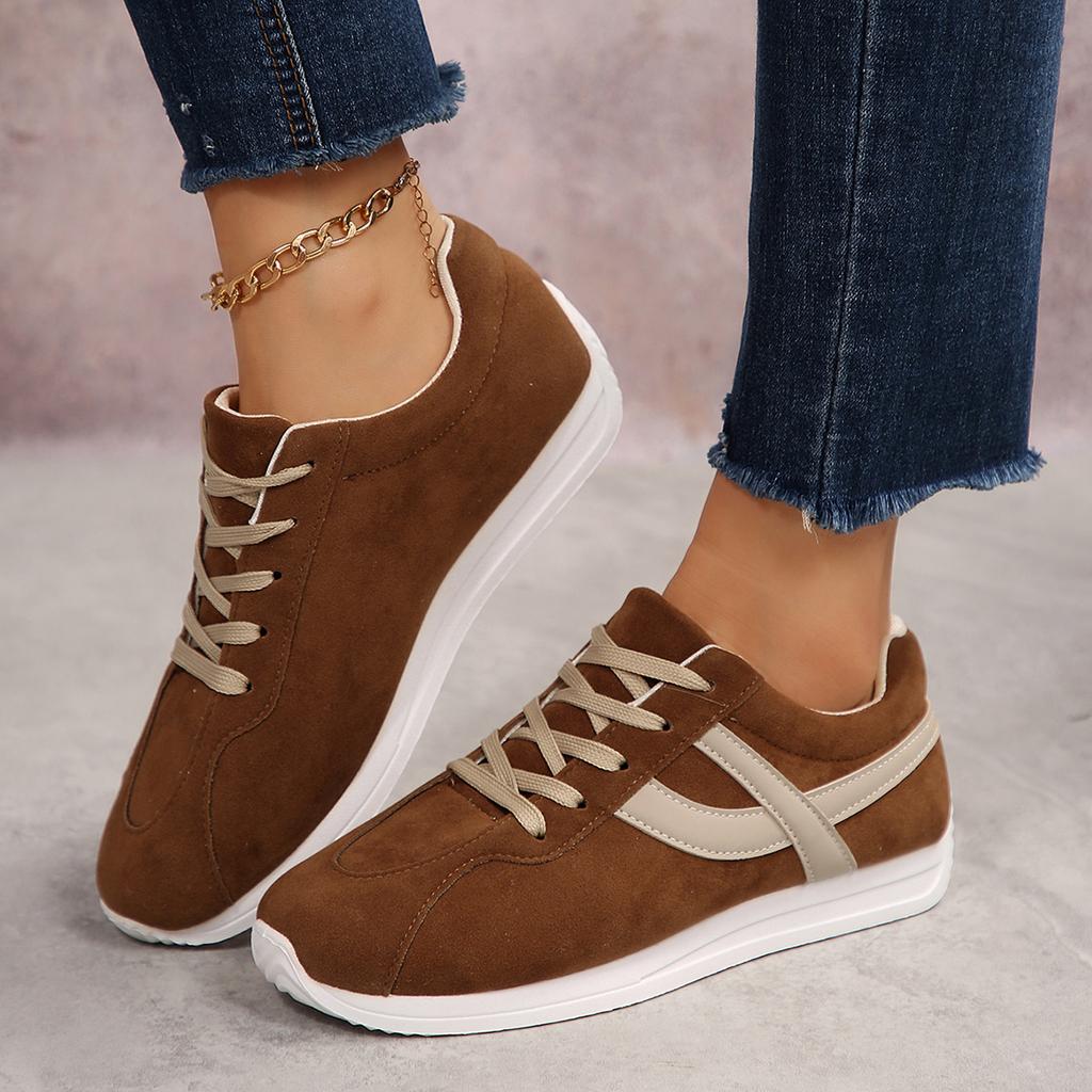 Women Tennis Sneakers Flats Ladies Fashion Mixed Colors Lace-up Vulcanized Shoes Spring Autumn Woman Outdoor Trainers Footwear