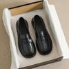 Large Size Soft Sole Is Not Tired for Women, Casual Light Mouth Thick Heel Single Shoes In Spring and Autumn, and Solid Color Small Leather Shoes