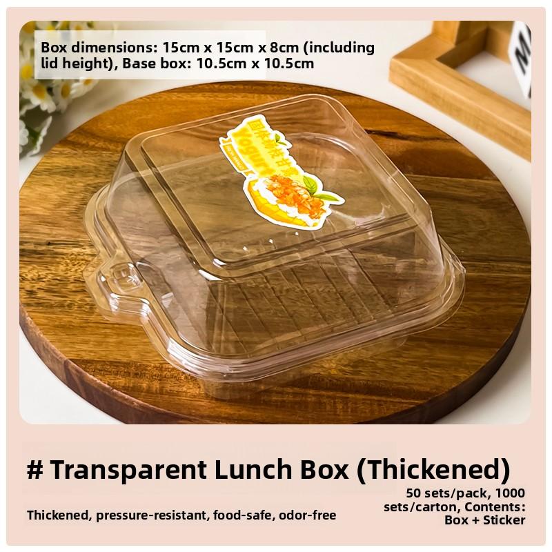 Transparent Tiramisu Packaging Box Cake Dishes Mousse Cutting Sweet Dessert Baking Western Pastries Separation Packing Box