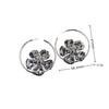 Style Plant Flower Language Circle Earrings, Premium Design Sense Creative Flower Geometric Stud Earrings