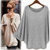 Womens Long Batwing Sleeve Knitted Sweater Tops Casual Shirt Loose Jumper Blouse