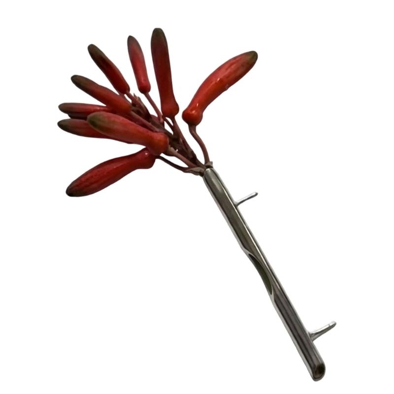 Elegant Alloy Floral Pin With Replaceable Blossoms Bouquets Holder Lapel Pin For Versatile Outfit Styling 1