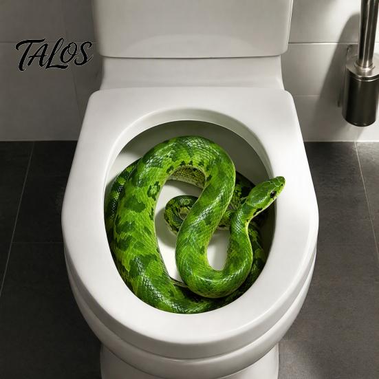 Home Party Wall Decoration Realistic Snake Toilet Seat Sticker, PVC Waterproof Python Funny Vinyl Sticker Decal, Creative Lid for Bathroom Art