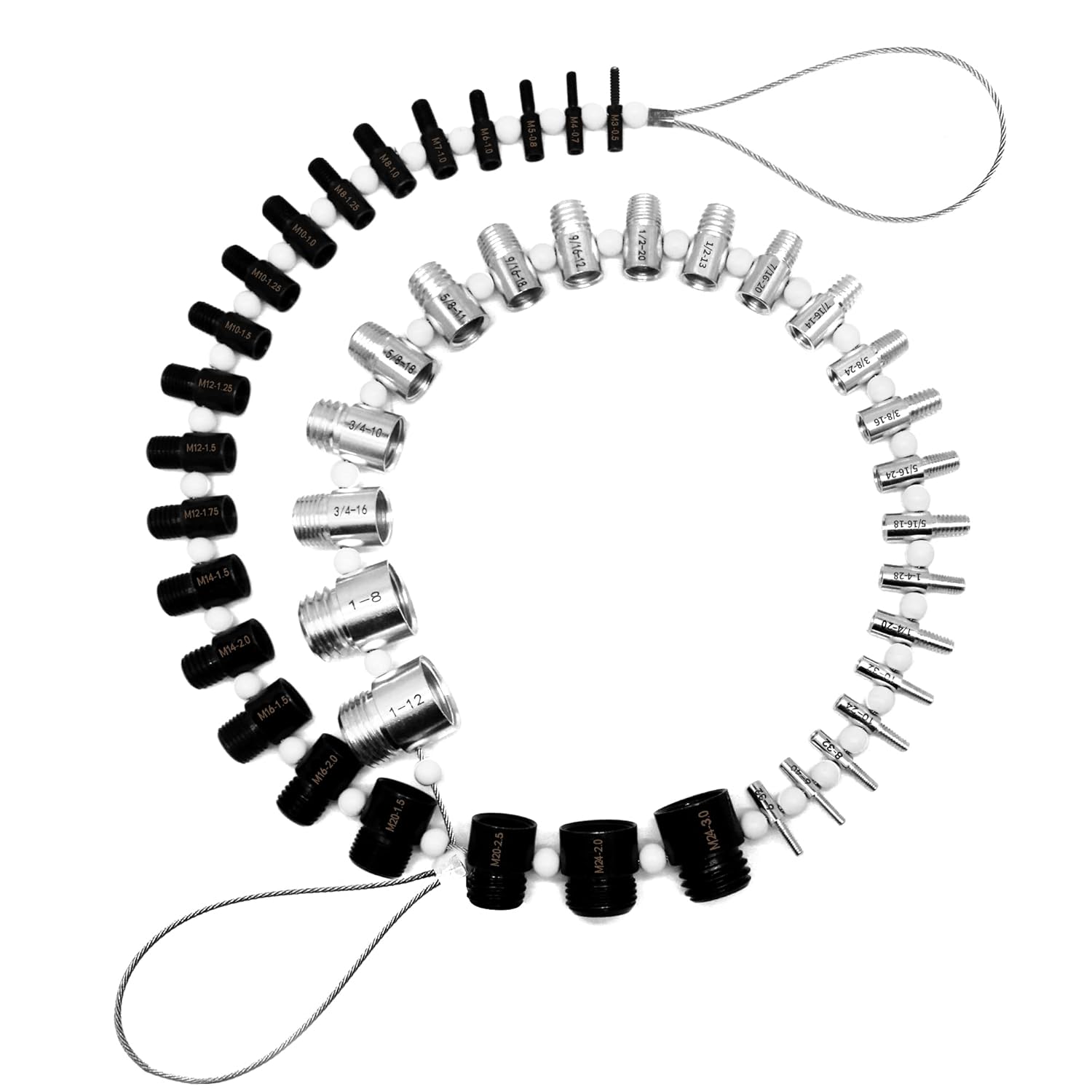 Проверочный набор резьбы Гайка и Болт SWTC-44 Комплект Проверочный набор резьбы Гайка и Болт 44 Мужские/Женские Идентификаторы резьбы - 23 Дюймовых и 21 Метрический Размеры