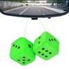 1pair Multicolor Plush Dices Car Hanging Pendant New Year Dice 3d Square Dice Model Decoration Rearview Mirrors Styling