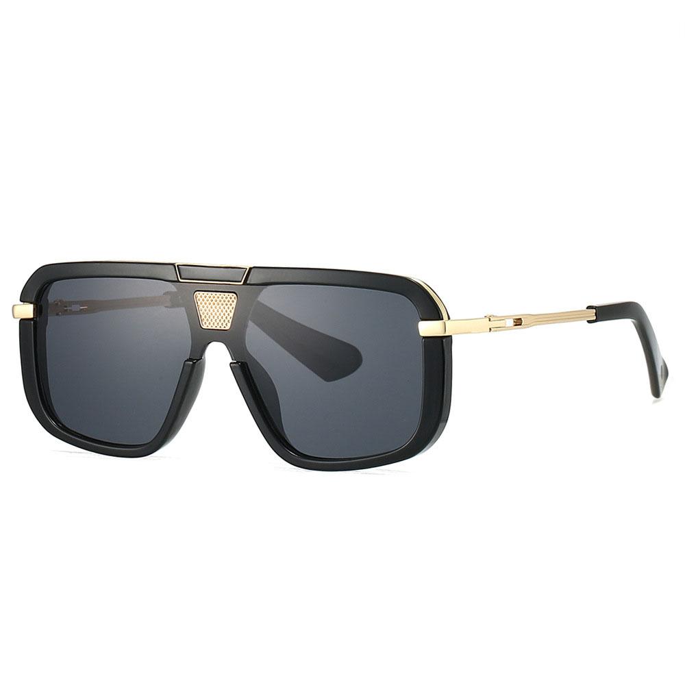 Flat Top Oversized Vintage Big Frame Sunglasses Women For Men Luxury Brand Designer Square Sun Glasses Punk Popular Eyeglasses