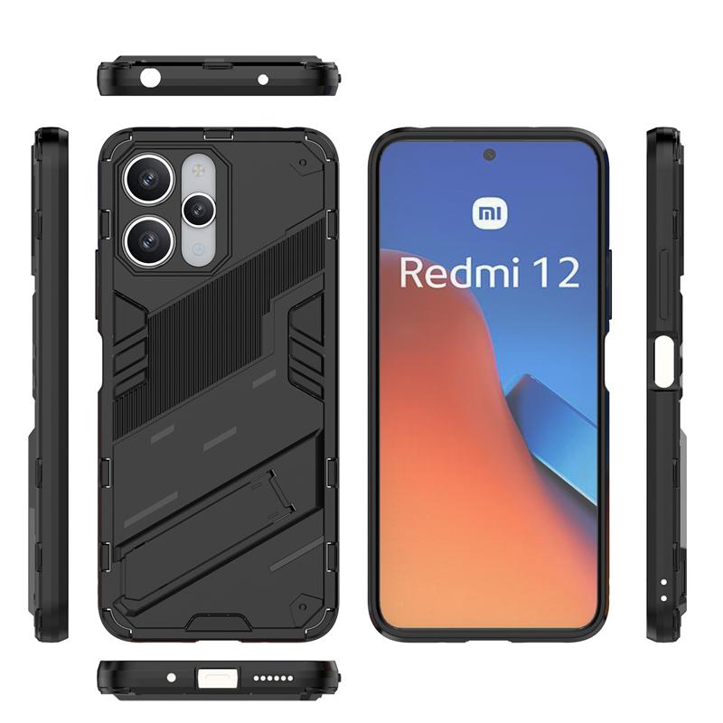 Per Xiaomi Redmi 12 Custodia Cover Xiaomi Redmi 12 Capas Paraurti Telefono Supporto Posteriore Kickstand Cover Resistente agli Urti Xiaomi Redmi 12 Fundas
