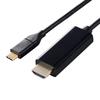 Elecom To HDMI Conversion Compatible with Google and USB-C Cable, 2m, 4K/60Hz Multi-Display Mirroring, iPhone, Pixel, Xperia, Galaxy, iPad, Surface,