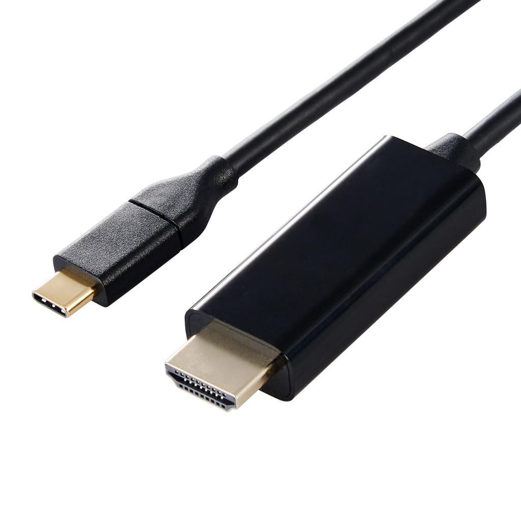 Elecom To HDMI Conversion Compatible with Google and USB-C Cable, 2m, 4K/60Hz Multi-Display Mirroring, iPhone, Pixel, Xperia, Galaxy, iPad, Surface,