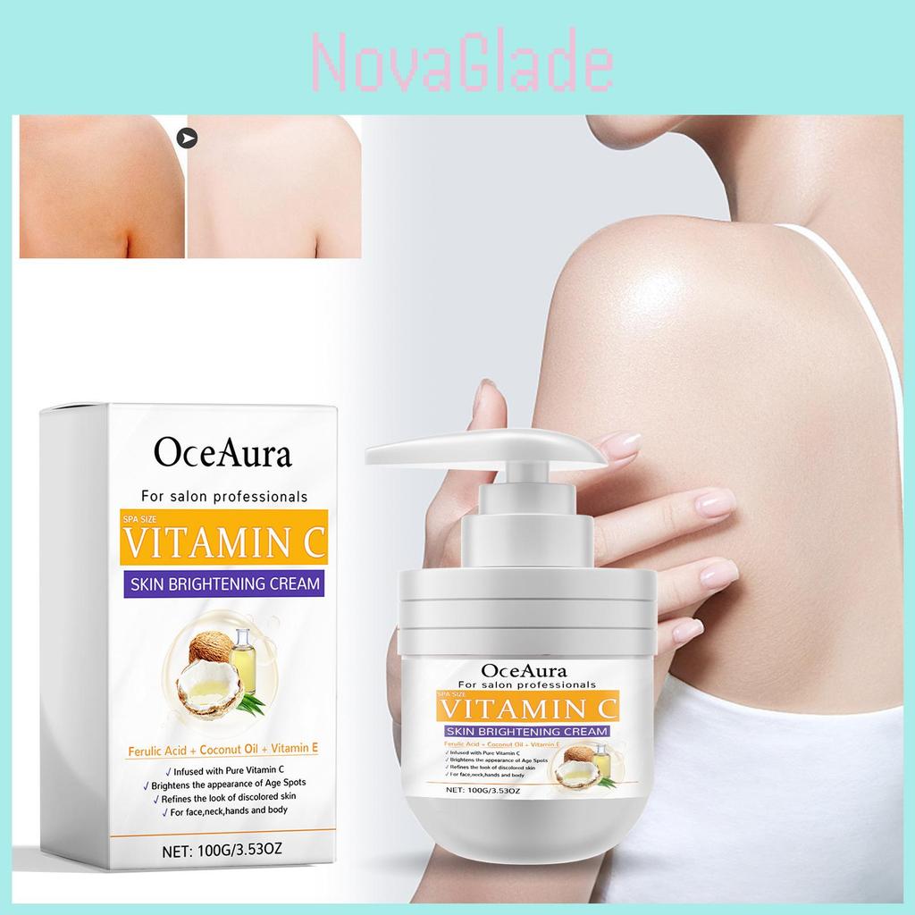 Oceaura Vitamin C Body Cream For Dry Skin Repair Hydrating And Brightening Moisturizer