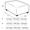1PC Jacquard Stretch Ottoman Stool Cover Elastic Square Footstool Covers All-inclusive Durable Footrest Slipcovers Living Room