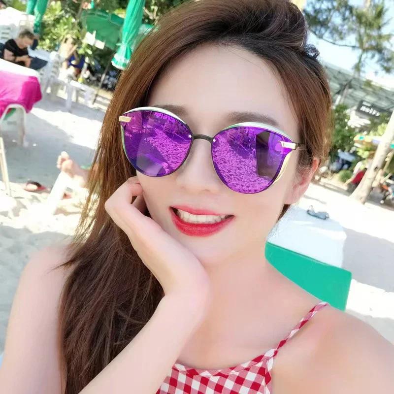 Polarizované slnečné okuliare Dámske Luxusné Okrúhle Slnečné okuliare pre Ženy Dámy Ženský Tón Lunette De Soleil Femme