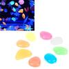 200Pcs Luminous Stone Colorful Fluorescent Stones Garden Aquarium Fish Tank Decoration
